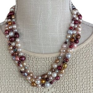 62 Fabulous Inches of Luxurious Lustrous Multicolored Baroque Pearls